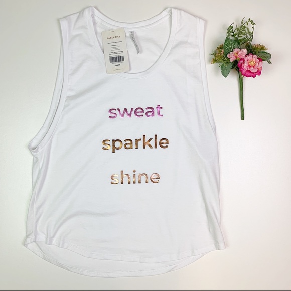 Fabletics Tops - Fabletics NWT Janis White Muscle Tank Size Medium